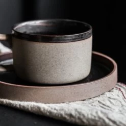 House Of Husk® Keramieke Kop En Schotel Set - Koffiekopjes - Theemokken - Koffiemokken - 250 Ml - Bruin Aardewerk -Kook Verkoop 1200x1200 904