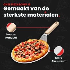 GrillX Pizzaschep Met Pizzasnijder - 30cm - In Luxe Doos - Pizzaspatel Voor BBQ & Oven - BBQ Accesoires Gereedschap -Kook Verkoop 1200x1200 95
