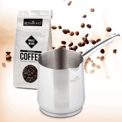 Rosmarino Pour & Cook - Koffiepot - Melkkannetje - Cezve - 300ml - 100% PFAS & PFOA Vrij - Roestvrij Staal 18/10 - ThermoFlow Technology - Cooltouch Handgreep - Geschikt Voor Alle Warmtebronnen & Vaatwasser -Kook Verkoop 1200x1200 956