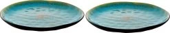 Palmer Bord Lotus 27.5 Cm Zwart Turquoise Stoneware 2 Stuk(s) -Kook Verkoop 1200x235