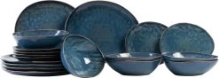 Cosy & Trendy Serviesset Aicha Blue 18-Delig - 6 Persoons