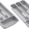 2x Stuks Bestekbakken/bestekhouders 4-vaks Grijs - 33 X 18 X 4 Cm - Keuken Opberg Accessoires 1 2x Stuks Bestekbakken/bestekhouders 4-vaks Grijs - 33 X 18 X 4 Cm - Keuken Opberg Accessoires -Kook Verkoop 1200x586 3
