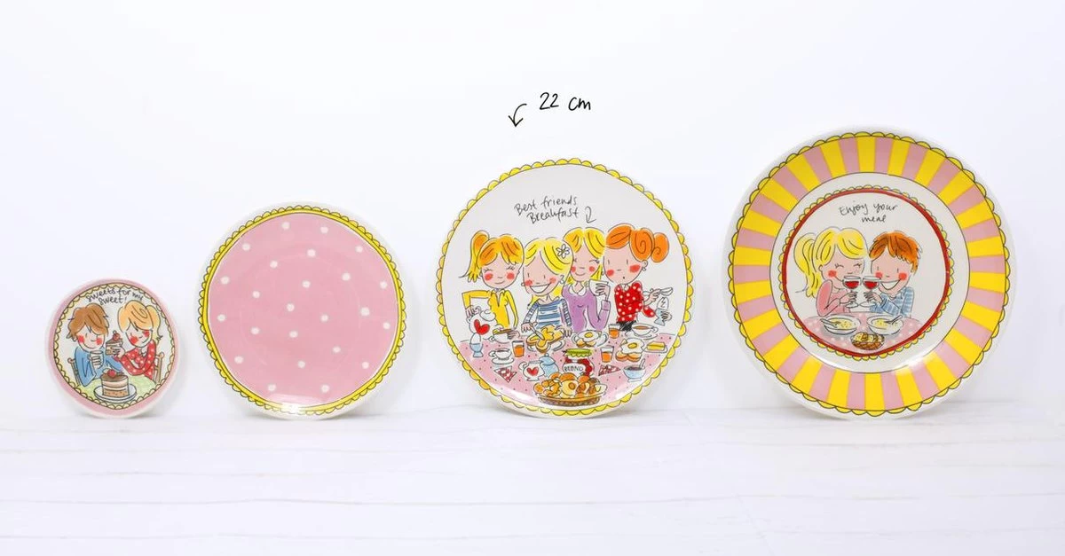 Blond Amsterdam Bord 22 Cm Love - Even Bijkletsen 5 Blond Amsterdam Bord 22 Cm Love - Even Bijkletsen - Afbeelding 3