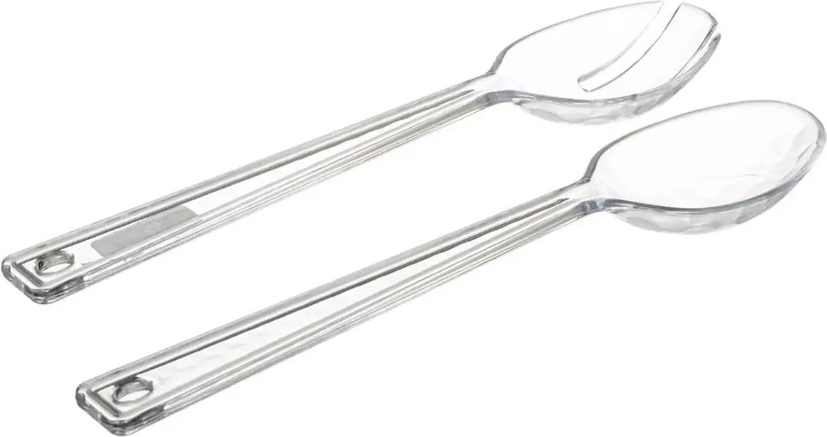 Secret De Gourmet Slakom/serveerschaal En Couvert - Kunststof - D25 Cm 4 Secret De Gourmet Slakom/serveerschaal En Couvert - Kunststof - D25 Cm - Afbeelding 2