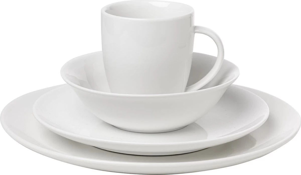 Vtwonen Serviesset - Wit - Porselein - 16-Delig 6 Vtwonen Serviesset - Wit - Porselein - 16-Delig - Afbeelding 4