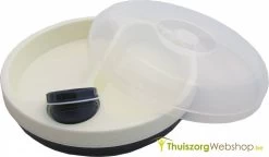 Adhome Warmhoudbord 22 Cm Met Transparant Deksel - Antislip Microgolfbestendig