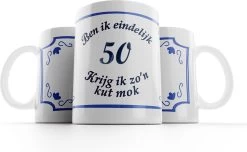 Merkloos Kut Mok 50 Jaar |Ben Ik Eindelijk 50 Jaar Krijg Ik Zo’n Kutmok| Mok Verjaardag |Cadeau Mok| Grappige Mok | Cadeau Abraham | Cadeau Sara | Kuttegel 50 Jaar