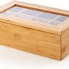 Lumaland Cuisine - Theedoos Van Bamboe - Theebox Met 8 Vakken - Duurzam Decoratief Materiaal - Ca. 28 X 16 X 9 Cm -Kook Verkoop 1200x742 3