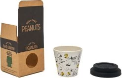 Quy Cup - 90ml Ecologische Reis Beker - Espressobeker “Peanuts Snoopy Music” Met Zwarte Siliconen Deksel -Kook Verkoop 1200x768