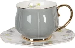 Clayre & Eef Kop En Schotel Set Van 6 250 Ml Meerkleurig Porselein Rond Bloemen Servies Cadeau Voor Haar Cappuccino -Kook Verkoop 1200x770 1