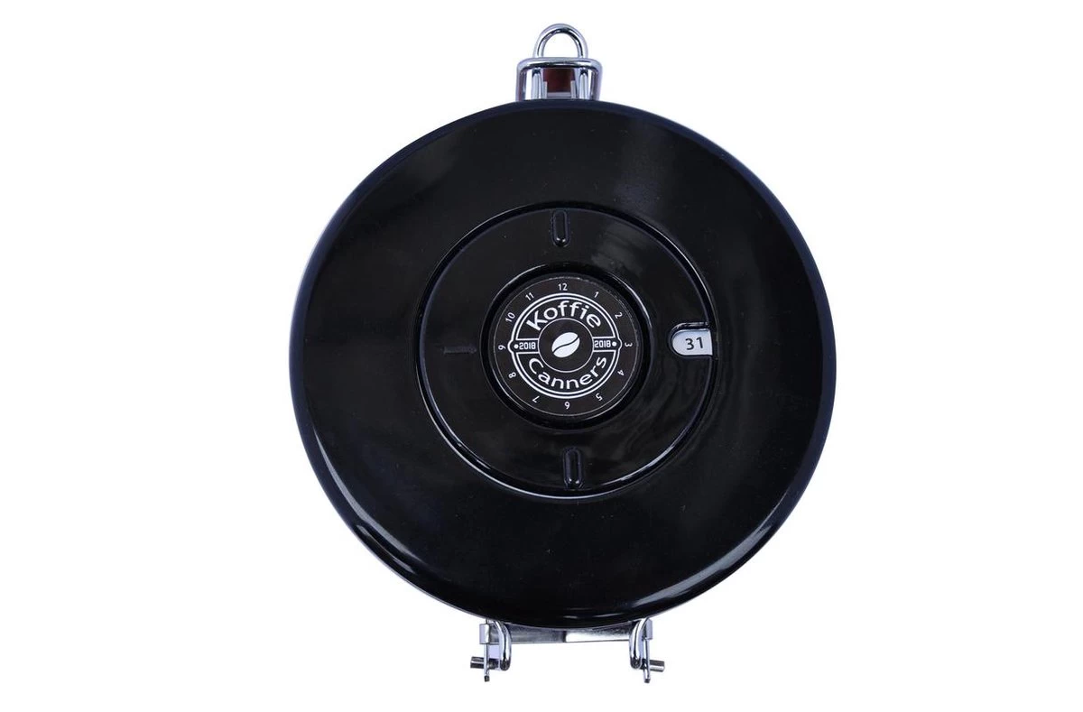 KoffieCanners Koffie Bewaarbus Luchtdicht Met CO2 Uitlaat Voor 600 Gram - Koffieblik Matzwart 3 KoffieCanners Koffie Bewaarbus Luchtdicht Met CO2 Uitlaat Voor 600 Gram - Koffieblik Matzwart - Afbeelding 2