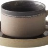 House Of Husk® Keramieke Kop En Schotel Set - Koffiekopjes - Theemokken - Koffiemokken - 250 Ml - Bruin Aardewerk -Kook Verkoop 1200x795 2