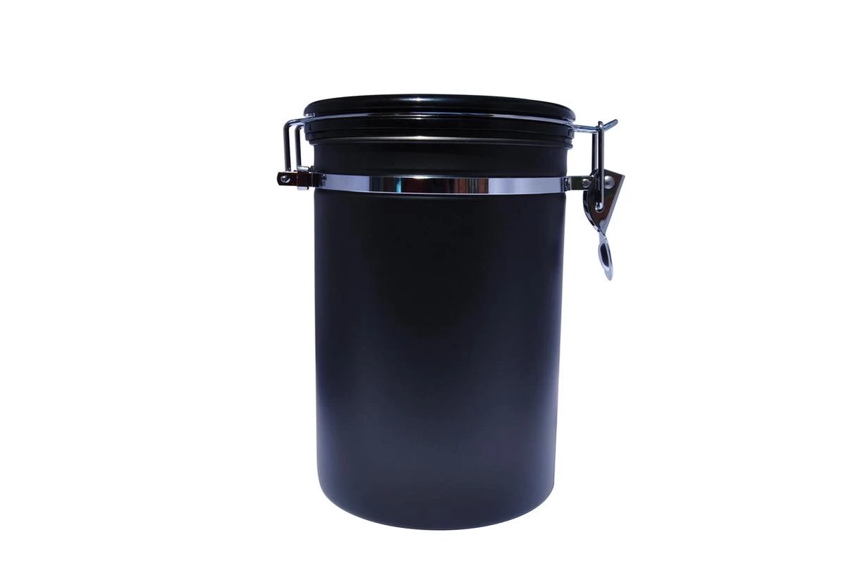 KoffieCanners Koffie Bewaarbus Luchtdicht Met CO2 Uitlaat Voor 600 Gram - Koffieblik Matzwart 8 KoffieCanners Koffie Bewaarbus Luchtdicht Met CO2 Uitlaat Voor 600 Gram - Koffieblik Matzwart - Afbeelding 7