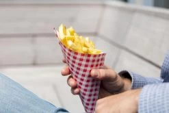 Papieren Frietzak | 50 Stuks | Patatzak | Rode Print | Frietzakken | Puntzakken | Frietzakjes -Kook Verkoop 1200x800 116