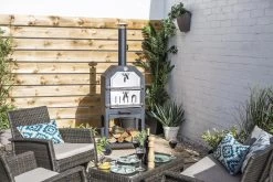 Merkloos MaxxGarden Pizza Oven - Smoker Barbecue Houtskool 45 X 65 X 158cm -Kook Verkoop 1200x800 22