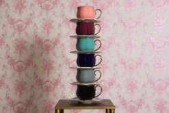 Clayre & Eef Kop En Schotel Set Van 6 250 Ml Meerkleurig Porselein Rond Bloemen Servies Cadeau Voor Haar Cappuccino -Kook Verkoop 1200x800 69