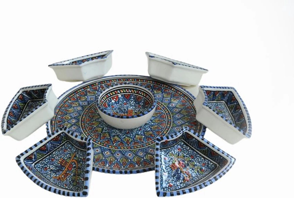 CRAFLAIR ~ Serveerschaal ~ Tapas Schaaltjes ~ 8-delig Set ~ Tapasschaal ~ Handgemaakt Aardewerk 7 CRAFLAIR ~ Serveerschaal ~ Tapas Schaaltjes ~ 8-delig Set ~ Tapasschaal ~ Handgemaakt Aardewerk - Afbeelding 5