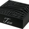 Excellent Houseware - Theedoos/theekist - 9 Vaks Hout - Zwart - 24x24cm -Kook Verkoop 1200x814 4