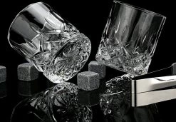 Olvy Whiskey Set Met 2 Whiskey Glazen En 8 Whiskey Stones - Incl. Opbergzakje, Onderzetters En Tang - Cadeauset - Luxe Whisky Set - Whiskey Glazen - Gift Set -Kook Verkoop 1200x830 3