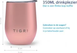 TIGR Cup - Drinkbeker - Thermosbeker - Koffie En Thee - 350ml - Rosé Goud -Kook Verkoop 1200x833 2