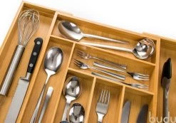 Budu Uitschuifbare Bamboe Bestekbak #47 (47 Cm Diep) - Bestekcassette Hout - Besteklade - 47 X 30,6 - 50 Cm - 6/8 Vakken -Kook Verkoop 1200x839 1