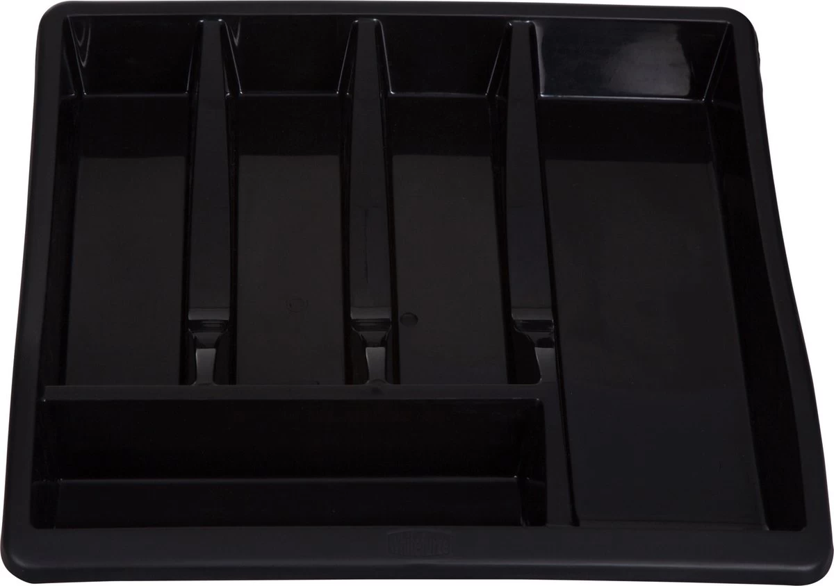 Bestekbak/keuken Organizer - 5-vaks - Zwart - 39 X 39 X 6 Cm 3 Bestekbak/keuken Organizer - 5-vaks - Zwart - 39 X 39 X 6 Cm