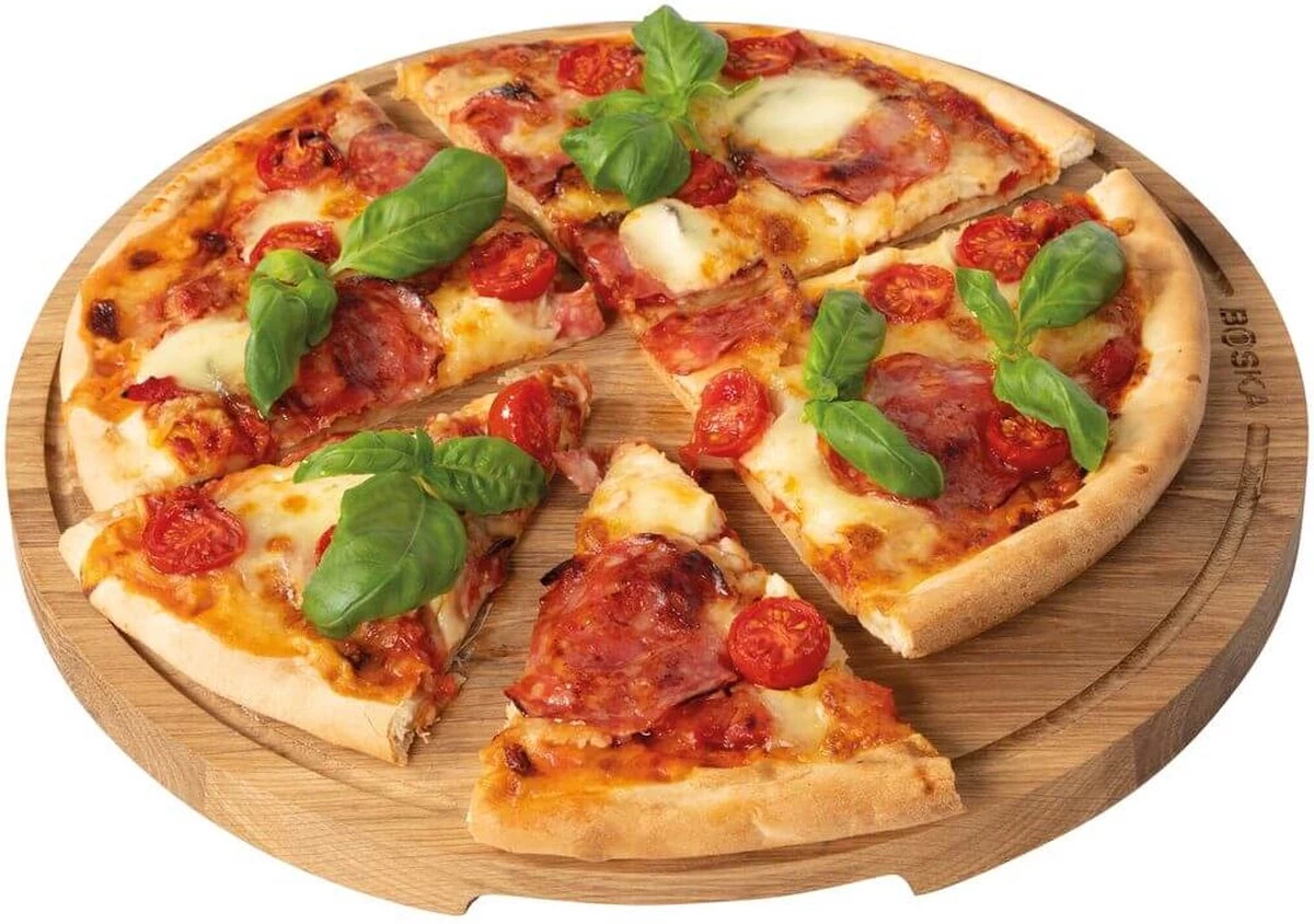 Boska Pizzaplank Friends L - BBQ Accessoires - Eikenhout - Handige Opvanggeul - Ø 34 Cm 17 Boska Pizzaplank Friends L - BBQ Accessoires - Eikenhout - Handige Opvanggeul - Ø 34 Cm - Afbeelding 15