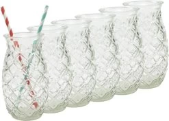 Merkloos Beker - Glas Ananas - 6 Stuks - Zomer - Cocktail -400ml -Kook Verkoop 1200x857 3