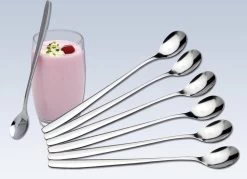 Merkloos Latte Macchiato Lepels – RVS Lange Yoghurt, Dessert Of Koffie Lepeltjes – Set Van 6 Stuks -Kook Verkoop 1200x868 1