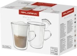 Florina Dubbelwandige Koffieglazen Of Theeglazen Met Oor 340 ML - Set Van 2 - Gehard Glas -Kook Verkoop 1200x868 3