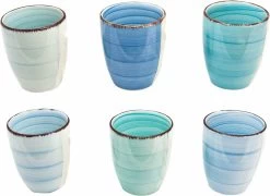 Tavola - Koffiemokken - Zonder Oor - Kleurrijk - Aardewerk - 160Ml - 6 Stuks - Ibizia -Kook Verkoop 1200x874