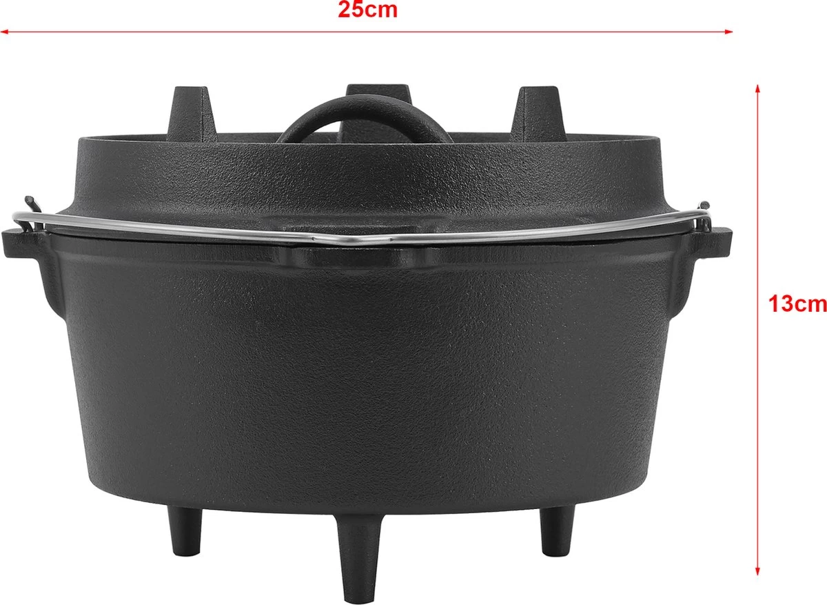 Dutch Oven Enkhuizen Met Deksel Gietijzer Zwart 4,2 L 9 Dutch Oven Enkhuizen Met Deksel Gietijzer Zwart 4,2 L - Afbeelding 7