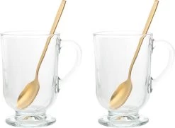 Latte Macchiato Glazen - Koffieglazen - Cappuccino Kop -310ML - + Gratis Lepels - 4x -Kook Verkoop 1200x877 4