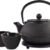 SakuraTea - Theepot Set - 4-delig - Gietijzer - Zwart - 0.8L - 2 Kopjes (100ml) 2 SakuraTea - Theepot Set - 4-delig - Gietijzer - Zwart - 0.8L - 2 Kopjes (100ml) -Kook Verkoop 1200x882 2