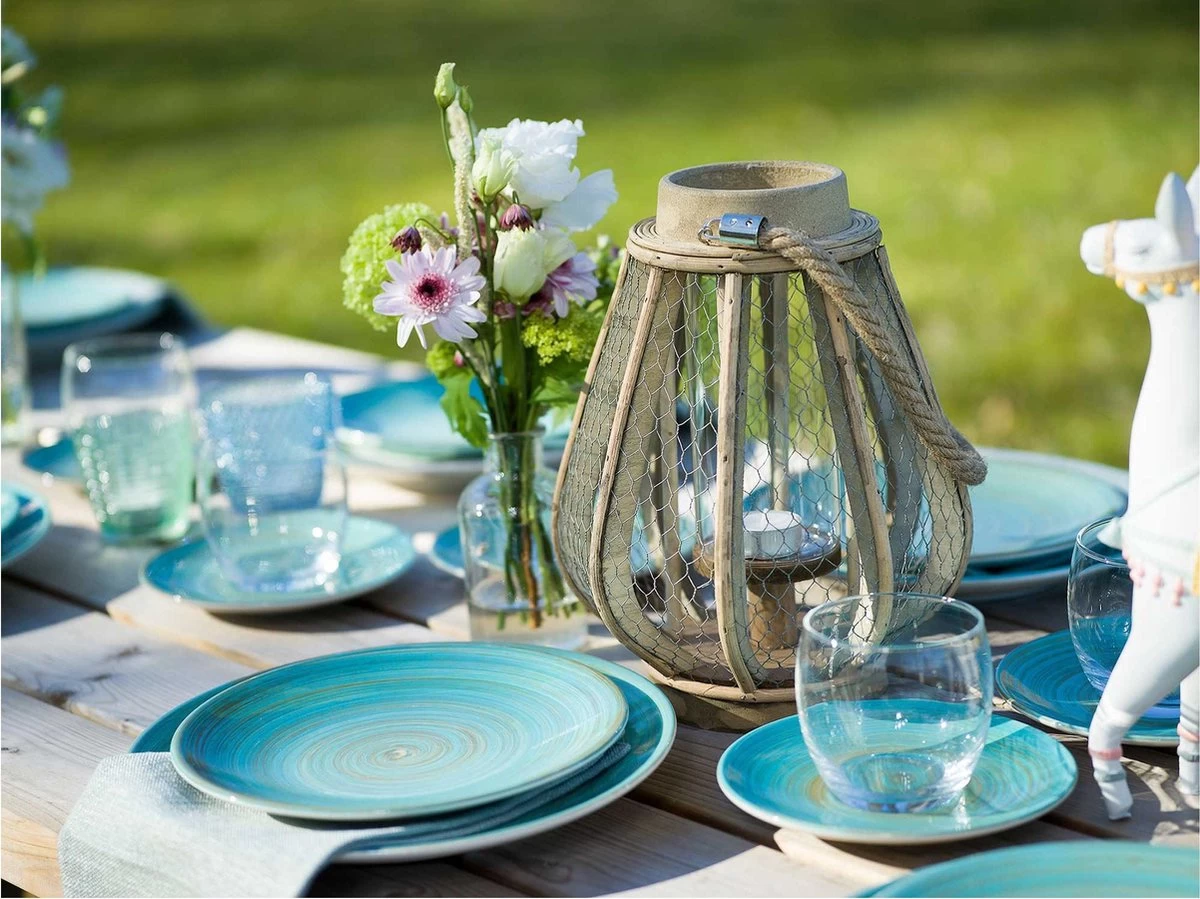 Cosy&Trendy Serviesset 24-delig Turbolino Blauw 6 Cosy&Trendy Serviesset 24-delig Turbolino Blauw - Afbeelding 4