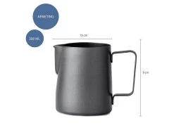 Krumble Melkkannetje 300ml / RVS Melkopschuimkan / Melkkan / Antraciet - Zwart -Kook Verkoop 1200x900 105