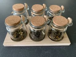 Theeplank Met 6 Potjes En Houten Lepel Voor Thee Theeplateau ( Vervanger Van Theedoos ) MeubelZwagerij -Kook Verkoop 1200x900 129