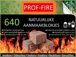 PROF-FIRE - 640 Aanmaakblokjes Bruin- Voordeelbox - Ecologisch - Milieuvriendelijk - CO2 Neutraal - Fire-Up Kwaliteit -Kook Verkoop 1200x900