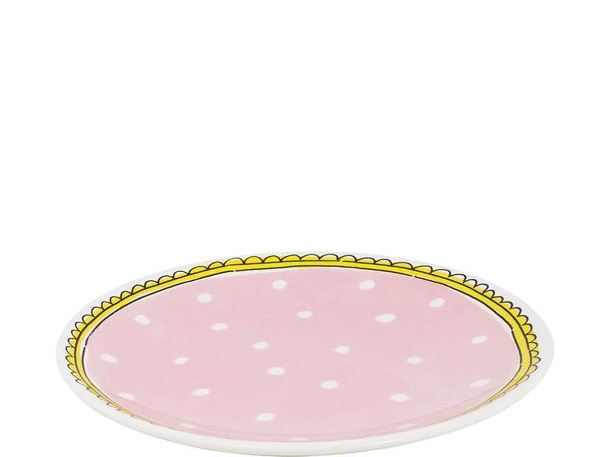 Blond Amsterdam Even Bijkletsen Gebaksbord Ø18 Cm - Stip 4 Blond Amsterdam Even Bijkletsen Gebaksbord Ø18 Cm - Stip - Afbeelding 2