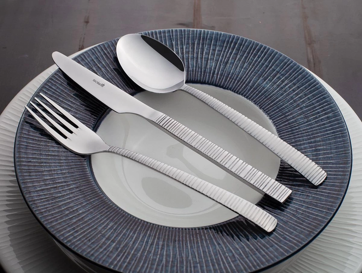 Sola Bestekset Bolero - Economy - 8 Persoons - 70 Delig - Zilver Chroomstaal 18/0 - RVS 4 Sola Bestekset Bolero - Economy - 8 Persoons - 70 Delig - Zilver Chroomstaal 18/0 - RVS - Afbeelding 2