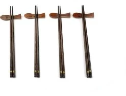 Asiansticks - Luxe Houten Chopsticks Met Houder - Sushiset Voor 4 Personen - Cadeauset 8 Asiansticks - Luxe Houten Chopsticks Met Houder - Sushiset Voor 4 Personen - Cadeauset -Kook Verkoop 1200x912