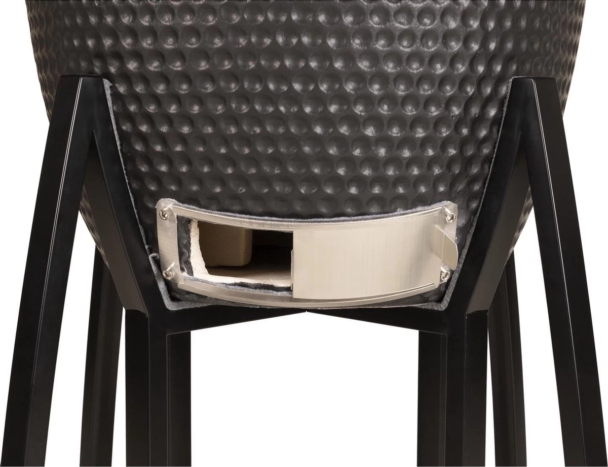 Patton - Kamado 21" - Premium Black - Keramische Barbecue - Incl. Bluetooth Kerntemperatuurmeter - LED Verlichting - Large - Compleet - Zwart 11 Patton - Kamado 21" - Premium Black - Keramische Barbecue - Incl. Bluetooth Kerntemperatuurmeter - LED Verlichting - Large - Compleet - Zwart - Afbeelding 9