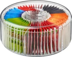 Mepal - Theedoos Rond - Transparant - 6 Vakken - Opbergdoos - Theekist -Kook Verkoop 1200x948 2