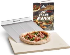 Burnhard Pizzasteen 38 X 30 X 1,5 Cm + Pizzaschep 30 Burnhard Pizzasteen 38 X 30 X 1,5 Cm + Pizzaschep -Kook Verkoop 1200x949