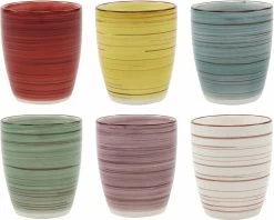 Tavola - Koffiemokken - Zonder Oor - Kleurrijk - Aardewerk - 160Ml - 6 Stuks - Ibizia -Kook Verkoop 1200x964 1