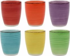 Tavola - Koffiemokken - Zonder Oor - Kleurrijk - Aardewerk - 160Ml - 6 Stuks - Ibizia -Kook Verkoop 1200x964 2