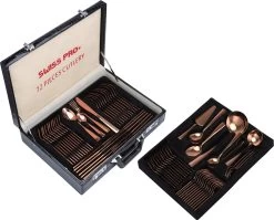 Swiss Pro+ Bestekset In Koffer-72 Delig-12 Persoons-Zwitsers Kwaliteit-Complete Set-100% Roestvrijstaal-Rose Gold 24k-Rose Goud 24K -Kook Verkoop 1200x965 1
