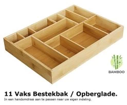 Merkloos Decopatent® Bestekbak - Lade Organizer - Besteklade - Bamboe - Hout - Bestek Bak Organizer Houder Voor Keukenla - Bestekcassette -Kook Verkoop 1200x994 10