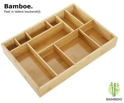 Merkloos Decopatent® Bestekbak - Lade Organizer - Besteklade - Bamboe - Hout - Bestek Bak Organizer Houder Voor Keukenla - Bestekcassette -Kook Verkoop 1200x994 11