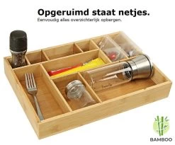 Merkloos Decopatent® Bestekbak - Lade Organizer - Besteklade - Bamboe - Hout - Bestek Bak Organizer Houder Voor Keukenla - Bestekcassette -Kook Verkoop 1200x994 8
